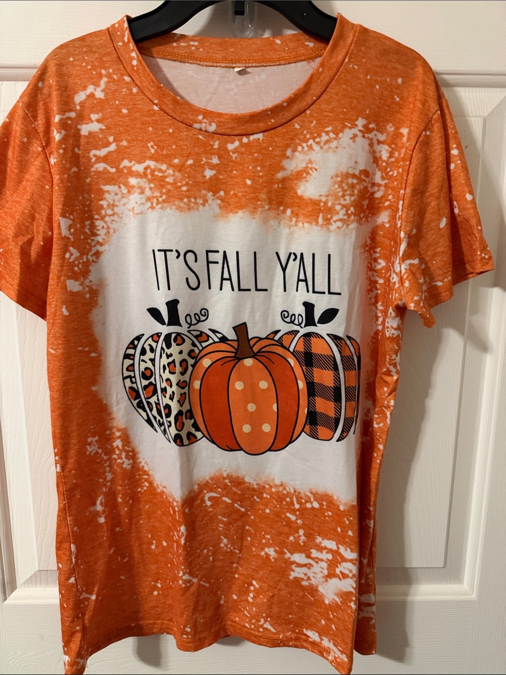 SHEIN Orange and White "It's Fall Y'all" Pumpkin Graphic Tee